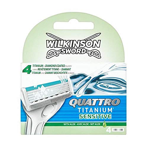 Wilkinson 96 Quattro Titanium - Cuchillas de afeitar (4 unidades)