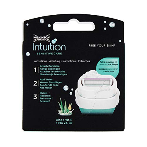 Wilkinson Intuition Sensitive Care - Maquinilla de afeitar para mujer, 6 unidades