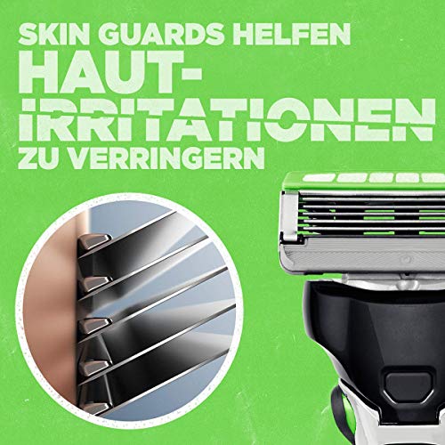 Wilkinson Sword Hydro 5 Sense COMFORT - Recambio de Cuchillas de Afeitar de 5 Hojas Ultradeslizantes para Hombres , Banda Lubricante Calmante con Extractos de Hierbas, 4 Unidades