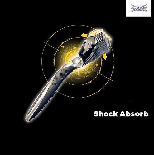 Wilkinson Sword - Maquinilla de Afeitar Hydro 5 Sense Energize + 8 Recambios de Cuchillas de Afeitar, Menta Energizante - Maquina de afeitar de 5 cuchillas con amortiguador Shock Absorb