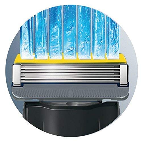 Wilkinson Sword - Maquinilla de Afeitar Hydro 5 Sense Energize + 8 Recambios de Cuchillas de Afeitar, Menta Energizante - Maquina de afeitar de 5 cuchillas con amortiguador Shock Absorb