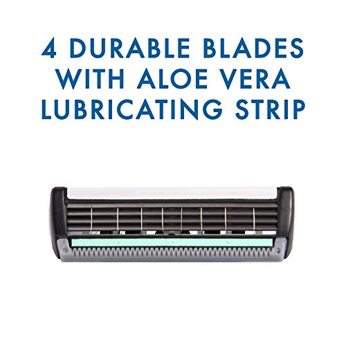 Wilkinson Sword Quattro Plus - Cargador de 8 Unidades de Recambio de Cuchillas de Afeitar para Hombre de 4 Hojas, Afeitado Manual Masculino