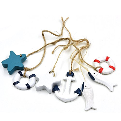 WINOMO Mediterránea del Estilo Red Decorativa de Pescados con el Ancla Estrella Decoración de Pared 150 * 200cm