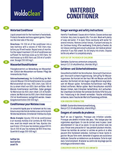 WoldoClean - Acondicionador para camas de agua, Líquido., 4x 250ml