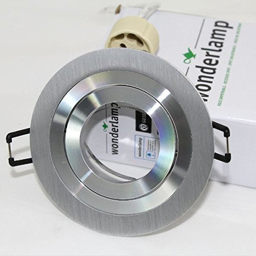 Wonderlamp Classic w-e000108 Proyectores empotrables con GU10 Fitting Pack, gris, 9,3 x 2,5 cm, paquete de 10