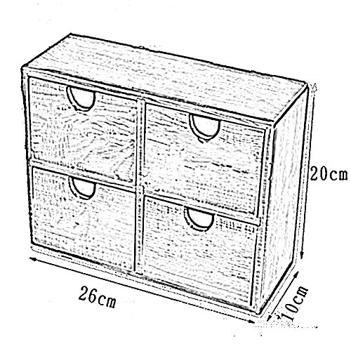 Wooden Jewelry Box Nan Caja de Almacenamiento de Joyas de Madera Maciza Cuatro Cajas de clasificación de Escritorio Caja de Almacenamiento de Perfume (Color : 4)