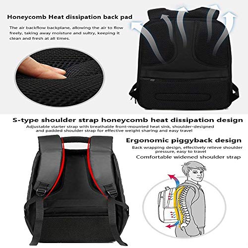 WSMLA Actualizar LED Inteligente Mochila, innovadora Pantalla de la Propaganda Personalizada dinámico Mochila adecuados WiFi Android iOS App de cumpleaños Creativo del Regalo DIY Mochila, Negro