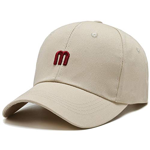 wtnhz Artículos de Moda Gorra de béisbol con Letra M Simple de Moda Coreana Gorra para el Sol del Todo fósforoRegalo de Vacaciones