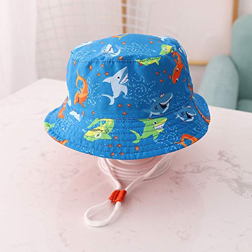 wtnhz Sombrero-Sombrero de bebé Fino de algodón Sombrero de Primavera y Verano Sombrero de patrón Animal Sombrero de Pescador a Prueba de Viento para niños Sombrero de