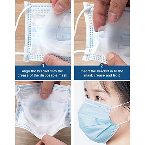 WTYQA 3D Face Protector Bracket,20PCS Silicone 3D-Mask-Bracket for Comfortable-Mask-Wearing