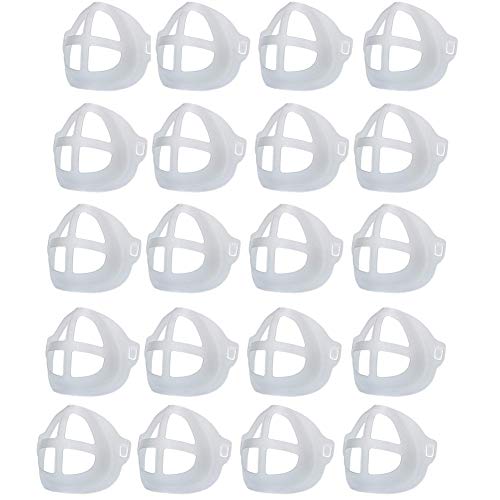 WTYQA 3D Face Protector Bracket,20PCS Silicone 3D-Mask-Bracket for Comfortable-Mask-Wearing