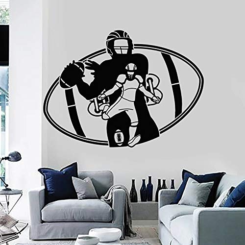 wZUN Calcomanía de Pared Deportiva para Jugador de fútbol, ​​Juego de Equipo, Ventilador de Pelota, Dormitorio, decoración del hogar, Pegatina de Vinilo 63X85cm