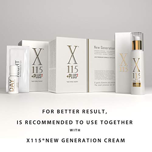 X115®+Plus Colágeno Marino + Ácido hialurónico Mejor Suplemento Para la Piel 2020 | Antiarrugas | Resveratrol Q10 Vitamina C, E, D Ácido lipoico Polifenoles Centella Zinc Equinácea