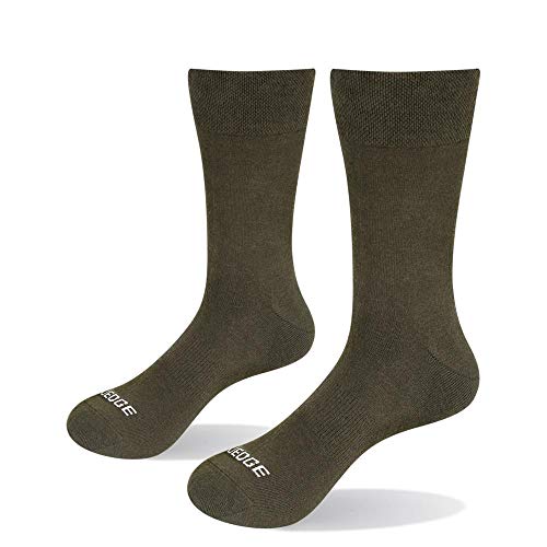 XiaobingCalcetines para Hombres y Mujeres, Fibra de bambú, desodorantes y cómodos, Calcetines Formales Informales de Negocios para la tripulación, Calcetines Finos de Verano -marrón-XL (42-44 EU) EU