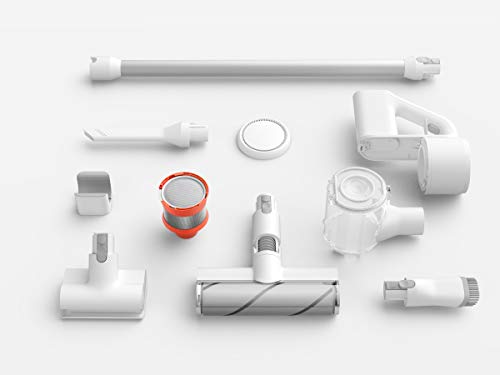 Xiaomi Mi Handheld Vacuum Cleaner - Aspirador escoba, duración batería hasta 30 minutos, 5 niveles de filtración, motor hasta 100,000 rpm, color blanco, 350 W