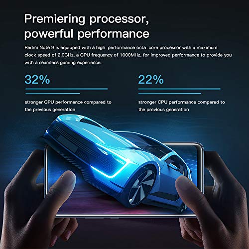 Xiaomi Redmi Note 9 Teléfono 4GB RAM + 128GB ROM, Sin NFC, 6,53” Pantalla Completa, MTK Helio G85 Procesador Octa-Core, 13MP Frontal y 48MP+8MP+2MP+2MP AI Quad Cámara Trasera Versión Global (Verde)