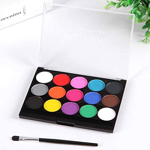 Xinfang 12/15 Color Conjunto De Pintura De Cara Profesional, Conjunto De Maquillaje De Halloween Efectos Especiales Maquillaje Etapa Cicatrices De Heridas Falsas Fáciles De Untar Y Quitar(Multicolor)
