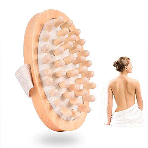 Xiton 1 PC Masajeador AnticelulíTico Natural Cepillo De Cuerpo De Madera Mano Cepillo De Masaje Corporal Cepillo Exfoliante Por Muscle Relax La CirculacióN SanguíNea