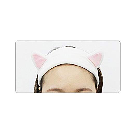 Xiton 1 UNID Suave Elástica Oreja de Gato Hairband Lavado Creativo Cara Ducha Cintas de Maquillaje Hairbands Beauty Spa Cintas Para Mujeres Niñas (blanco)
