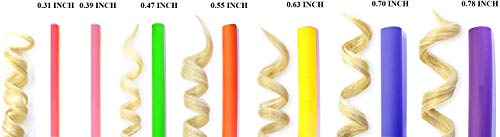 XNICX 46pcs Magic 3 en 1 Rodillos de pelo autocontenidos con rodillos de espuma Big Curl, varillas de curling de pelo Bendy largo flexible de varios tamaños, bola de rizos para dormir suaves y animoso