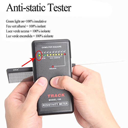 xnicx negro peine de cola 100% antiestático 230 ℃ Resistente al calor Teaser Pintail Juego de estilo profesional peine,Peluquería Estilista de pelo peine de corte, juego de peluquería Peluquería Peine