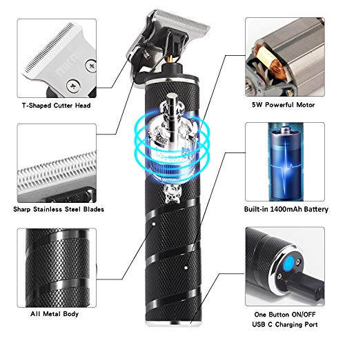 Xnuoyo Electric Hair Clippers, Cortapelos Profesional Hombres, Barbero Electrico Cortapelos, Cortador Pelo Cortadora de Pelo USB Recargable con Cuchillas Afiladas de Larga Duración (black)