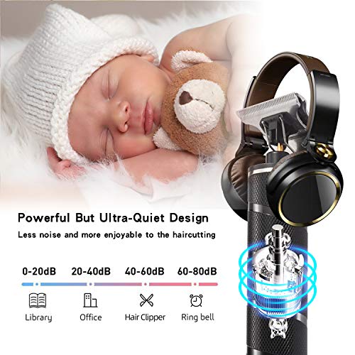 Xnuoyo Electric Hair Clippers, Cortapelos Profesional Hombres, Barbero Electrico Cortapelos, Cortador Pelo Cortadora de Pelo USB Recargable con Cuchillas Afiladas de Larga Duración (black)