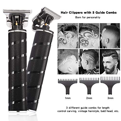 Xnuoyo Electric Hair Clippers, Cortapelos Profesional Hombres, Barbero Electrico Cortapelos, Cortador Pelo Cortadora de Pelo USB Recargable con Cuchillas Afiladas de Larga Duración (black)