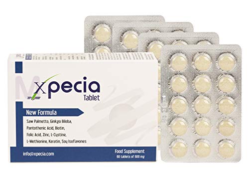 Xpecia Hombres Original- Vitaminas biotina saw palmetto anticaida bloqueador DHT crecimiento cabello