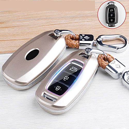 XQRYUB Cubierta de Fibra de Carbono para Llave de Coche, para Hyundai i30 i40 ix35 Kona Solaris Grandeur Ig Accent Santa Fe Palisade 2017 2018 2019