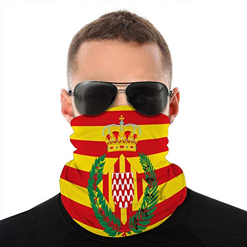 Xunulyn Unisex Comfort Microfiber Neck Cover Flag of girona is a City of Spain Funda Protectora