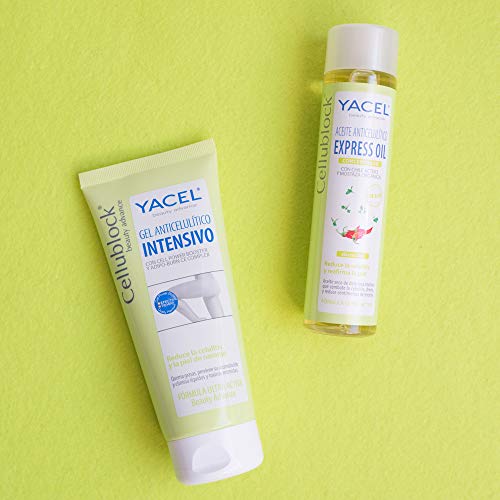Yacel Cellublock Express Oil - Aceite Anticelulítico Drenante y Reductora, 150 ml