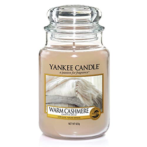 YANKEE CANDLE Vela en Tarro, Warm Cashmere, Beige, Frasco Grande