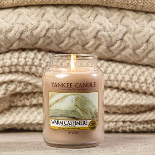 YANKEE CANDLE Vela en Tarro, Warm Cashmere, Beige, Frasco Grande
