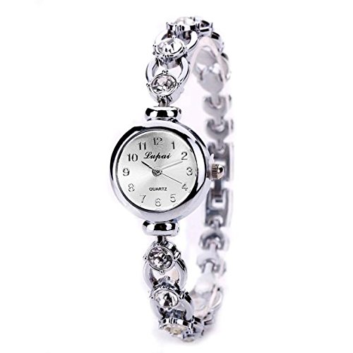 Yesmile Relojes❤️ Moda Mujeres Relojes Pulsera Reloj Regalo (Plata)