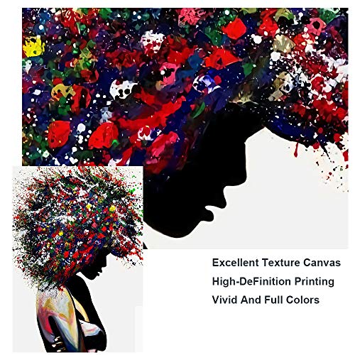 YHZSML Lonas De Imprimir Modern Giclee Artwork Abstracto Negro Oro Mujer Pintura Impresas en Lienzo decoración de Pared para el hogar, Sala de Estar, Dormitorio 40x60cm