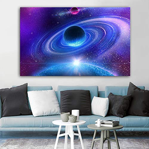 YHZSML Paisaje Estrella Nebulosa Planeta Cartel Moderno Arte Impreso Pinturas de Pared Arte de la Lona para la Sala de Estar Decoración del hogar Sin Marco 40x65cm