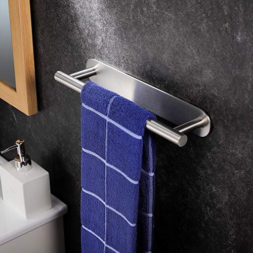 YIGII Toallero Baño - Adhesivo Juegos de Accesorios de Baño con Toallero Barra 30 cm + Portarrollos para Papel Higiénico + Gancho Adhesivo, Acero Inoxidable