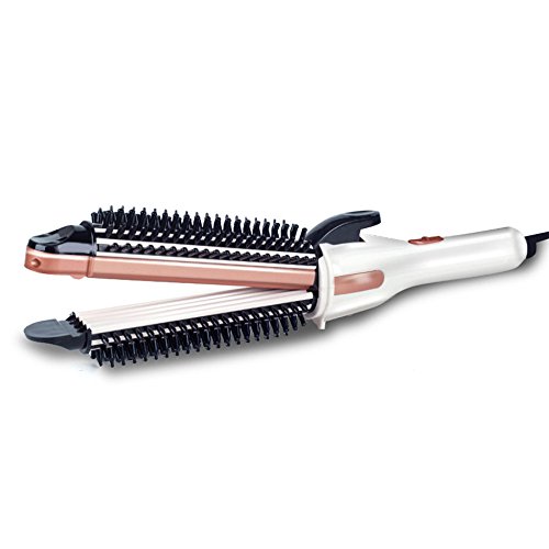 YIHANGG Cerámica Del Pelo Del Palillo Del Pelo Eléctrica Volumen Recta De Doble Uso Contrachapado Pelo Liso Clip De Alisado Permanente Gran Volumen No Duele,White