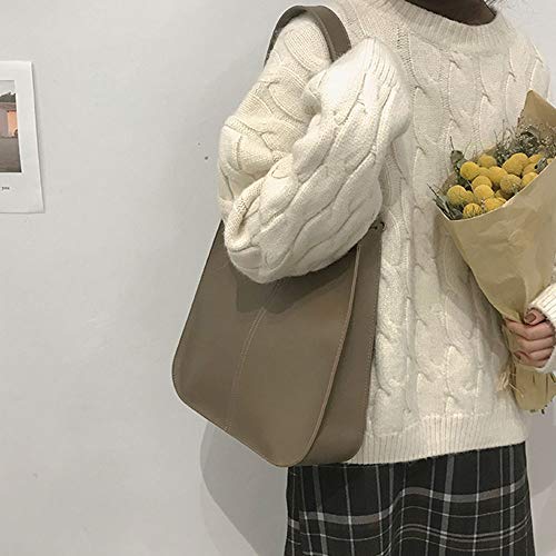 YIHUI Bolso de Las señoras Bolsos Mujer Bolso de Hombro para Mujer,Bolso Retro de Cuero de PU de Moda para Mujer,Bolso de Hombro Simple y versátil para Mujer,Bolsos de Moda para Mujer nuevos