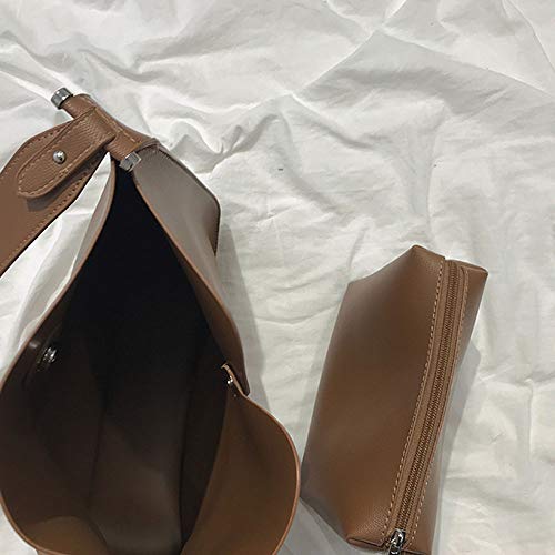 YIHUI Bolso de Las señoras Bolsos Mujer Bolso de Hombro para Mujer,Bolso Retro de Cuero de PU de Moda para Mujer,Bolso de Hombro Simple y versátil para Mujer,Bolsos de Moda para Mujer nuevos