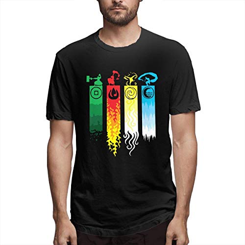 Yobesti Camisas y Camisetas atléticas Top y Blusa, Particular Avatar The Last Legend Airbender of Korra Aang T Shirt for Man Tees