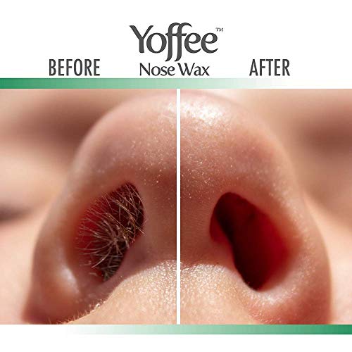 Yoffee Nose Wax, el kit Original con cera y aplicadores - Depilación nariz y orejas, con cera de abeja natural, Seguro, rápido e indoloro, Elimina vello nasal, fácil de usar con 10 palillos aplicadores, 50g.