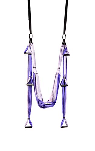 YOGABODY Yoga Trapeze (Oficial) con DVD, Color Lila - Yoga Aéreo