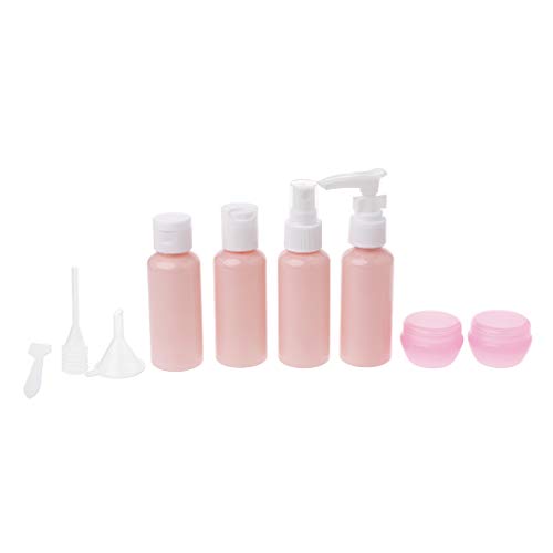 Youliy - Paquete de botellas de viaje para cosméticos portátiles - Descuento especial - Pulverizador para crema y crema - Herramientas líquidas rosa