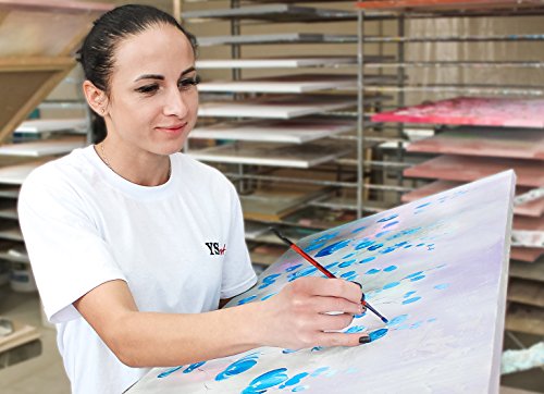 YS-Art | Cuadro Pintado a Mano Cumplido | Cuadro Moderno acrilico | 115x50 cm | Lienzo Pintado a Mano | Cuadros Dormitories | único | Azul