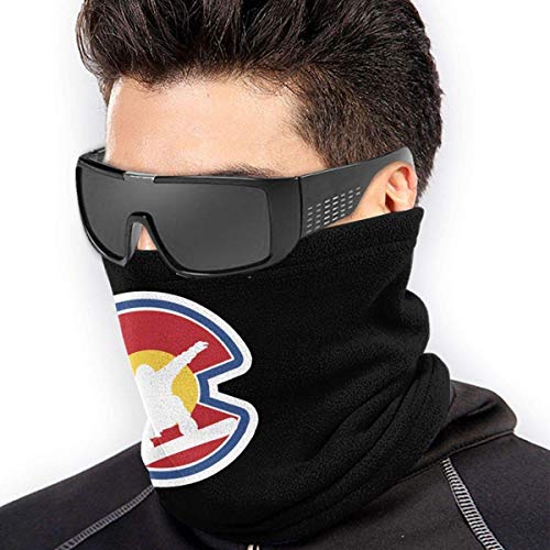 Yuanmeiju Colorado Snowboard Unisex Fleece Cuello Calentador Polaina Microfibra Mascarilla Polaina de cuello, Bufanda mágica para polvo al aire libre