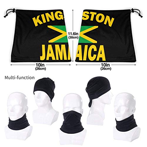 Yuanmeiju Mascarilla de protección multifuncional Bandera de Jamaica Bandanas Microfibra Calentador de cuello Máscara de esquí