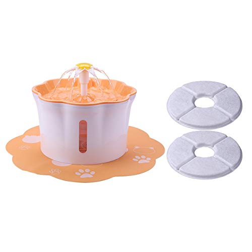 YUIO Fuente de Agua para Gatos de 2.6L con Filtro Apagado Inteligente Bomba Lavable extraíble Dispensador de Agua para Mascotas Fuentes de Agua para Beber