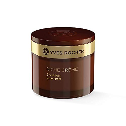 Yves Rocher Crema facial cuidado intensivo de día y noche, 75 ml, reconstituye, regenera, disimula las arrugas, compuesto 30 aceites valiosos
